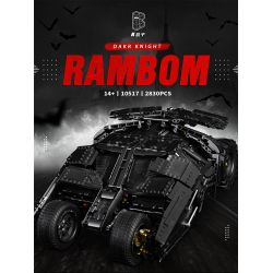 K BOX SHARP MODEL JIMU LIANGPIN 10517 non  CỖ XE NGƯỜI DƠI tỷ lệ 1:8 bộ đồ chơi xếp lắp ráp ghép mô hình The  Batman Movie RAMBOM Người Dơi Bảo Vệ Gotham 2830 khối