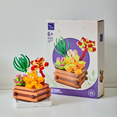 PANTASY 15102 non  SƯƠNG SỚM MÙA HÈ bộ đồ chơi xếp lắp ráp ghép mô hình SUCCULENT GARDEN SUMMER DEW