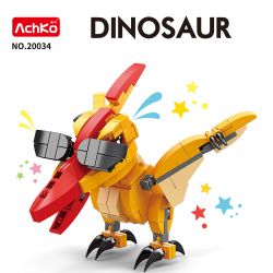 ACHKO 20034 non  ĐÈN FLASH MÁT MẺ bộ đồ chơi xếp lắp ráp ghép mô hình DINOSAUR COOL GUY 199 khối
