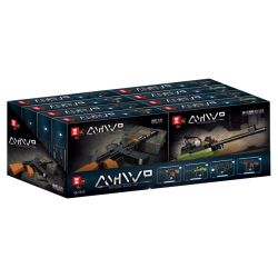 ZHEGAO QL1273 1273 non  SÚNG MINI 4 TRƯỜNG AK47 BẮN TỈA 5 8MM KIỂU 88 BERNILI M1014 霰 MÁY RPK NHẸ bộ đồ chơi xếp lắp ráp ghép mô hình Gun MHWP 683 khối