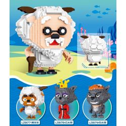 ZHEGAO LZ8183 8183 non  TRƯỞNG THÔN bộ đồ chơi xếp lắp ráp ghép mô hình PLEASANT GOAT AND BIG WOLF 1512 khối