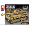 LEYI 66006 non  TIGER TANK. bộ đồ chơi xếp lắp ráp ghép mô hình Military Army MILITARY TANK TIGER MAIN BATTLE Quân Sự Bộ Đội 528 khối