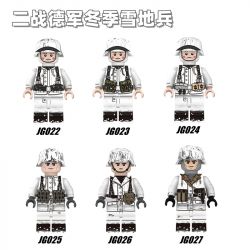 GUANGDONG RUIZHIDA JG023 JG024 JG025 JG026 JG027 JG022 non  THẾ CHIẾN II NGƯỜI LÍNH TUYẾT MÙA ĐÔNG ĐỨC bộ đồ chơi xếp lắp ráp ghép mô hình Collectable Minifigures Búp Bê Sưu Tầm