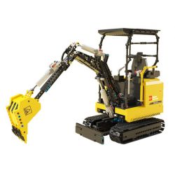 HAPPY BUILD SHINEYU XINYU YC-22006 22006 YC22006 non  MÁY XÚC 1:10. tỷ lệ 1:10 bộ đồ chơi xếp lắp ráp ghép mô hình Build Team SHINE YU MINI EXCAVATOR Đội Xây Dựng 1718 khối