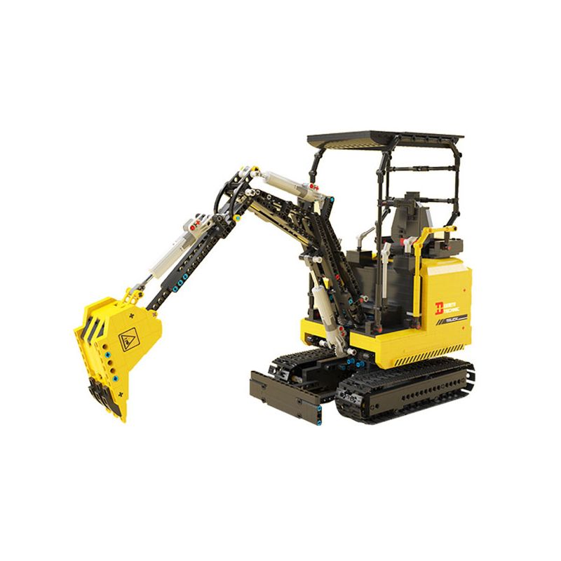 HAPPY BUILD SHINEYU XINYU YC-22006 22006 YC22006 non  MÁY XÚC 1:10. tỷ lệ 1:10 bộ đồ chơi xếp lắp ráp ghép mô hình Build Team SHINE YU MINI EXCAVATOR Đội Xây Dựng 1718 khối