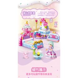 GUDI 30005 non  CÔNG CHÚA TÌNH YÊU 4 LOẠI PHÒNG NGỦ CỦA NGƯỜI ANNIE PIANO XƯỞNG VẼ KẸO bộ đồ chơi xếp lắp ráp ghép mô hình Girl PRINCESS CANDY Con Gái 794 khối