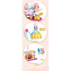 GUDI 30005 non  CÔNG CHÚA TÌNH YÊU 4 LOẠI PHÒNG NGỦ CỦA NGƯỜI ANNIE PIANO XƯỞNG VẼ KẸO bộ đồ chơi xếp lắp ráp ghép mô hình Girl PRINCESS CANDY Con Gái 794 khối