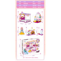 GUDI 30005 non  CÔNG CHÚA TÌNH YÊU 4 LOẠI PHÒNG NGỦ CỦA NGƯỜI ANNIE PIANO XƯỞNG VẼ KẸO bộ đồ chơi xếp lắp ráp ghép mô hình Girl PRINCESS CANDY Con Gái 794 khối