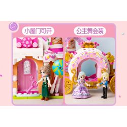 GUDI 30008 non  CÔNG CHÚA NGỌT NGÀO CHUYẾN XE NGỰA TRONG MƠ bộ đồ chơi xếp lắp ráp ghép mô hình Girl Con Gái 498 khối