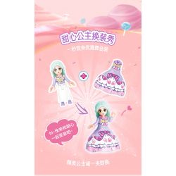 GUDI 30008 non  CÔNG CHÚA NGỌT NGÀO CHUYẾN XE NGỰA TRONG MƠ bộ đồ chơi xếp lắp ráp ghép mô hình Girl Con Gái 498 khối