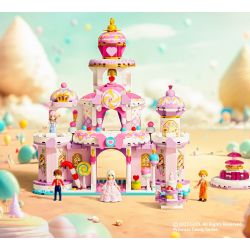 GUDI 30009 non  CÔNG CHÚA TÌNH YÊU LÂU ĐÀI ĐẦY MÀU SẮC NGƯỜI bộ đồ chơi xếp lắp ráp ghép mô hình Girl Con Gái 567 khối