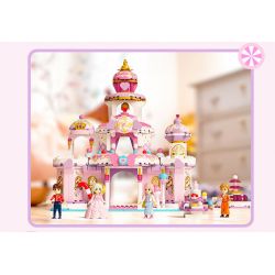 GUDI 30009 non  CÔNG CHÚA TÌNH YÊU LÂU ĐÀI ĐẦY MÀU SẮC NGƯỜI bộ đồ chơi xếp lắp ráp ghép mô hình Girl Con Gái 567 khối