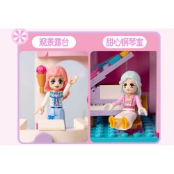 GUDI 30009 non  CÔNG CHÚA TÌNH YÊU LÂU ĐÀI ĐẦY MÀU SẮC NGƯỜI bộ đồ chơi xếp lắp ráp ghép mô hình Girl Con Gái 567 khối