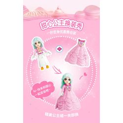 GUDI 30009 non  CÔNG CHÚA TÌNH YÊU LÂU ĐÀI ĐẦY MÀU SẮC NGƯỜI bộ đồ chơi xếp lắp ráp ghép mô hình Girl Con Gái 567 khối