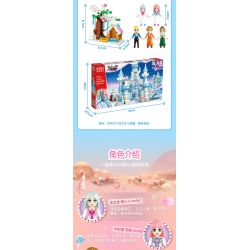 GUDI 30010 non  CÔNG CHÚA TÌNH YÊU LÂU ĐÀI BĂNG GIÁ bộ đồ chơi xếp lắp ráp ghép mô hình Girl Con Gái 1082 khối