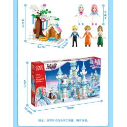 GUDI 30010 non  CÔNG CHÚA TÌNH YÊU LÂU ĐÀI BĂNG GIÁ bộ đồ chơi xếp lắp ráp ghép mô hình Girl Con Gái 1082 khối