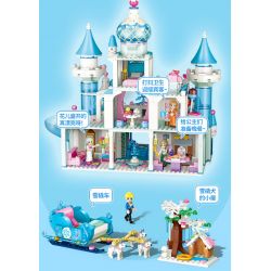 GUDI 30010 non  CÔNG CHÚA TÌNH YÊU LÂU ĐÀI BĂNG GIÁ bộ đồ chơi xếp lắp ráp ghép mô hình Girl Con Gái 1082 khối