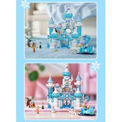 GUDI 30010 non  CÔNG CHÚA TÌNH YÊU LÂU ĐÀI BĂNG GIÁ bộ đồ chơi xếp lắp ráp ghép mô hình Girl Con Gái 1082 khối