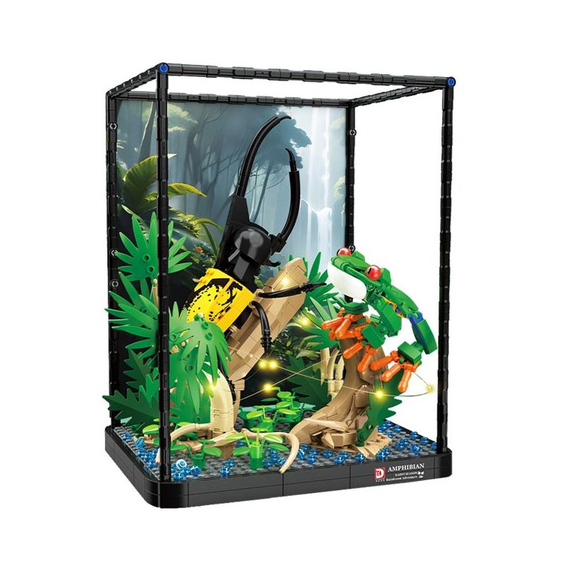 DK 7019 non  RỪNG NHIỆT ĐỚI bộ đồ chơi xếp lắp ráp ghép mô hình Movie & Game RAINY SEASON AMPHIBIAN RAINFOREST ADVENTIRE Phim Và Trò Chơi 889 khối