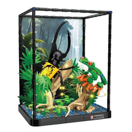 DK 7019 non  RỪNG NHIỆT ĐỚI bộ đồ chơi xếp lắp ráp ghép mô hình Movie & Game RAINY SEASON AMPHIBIAN RAINFOREST ADVENTIRE Phim Và Trò Chơi 889 khối