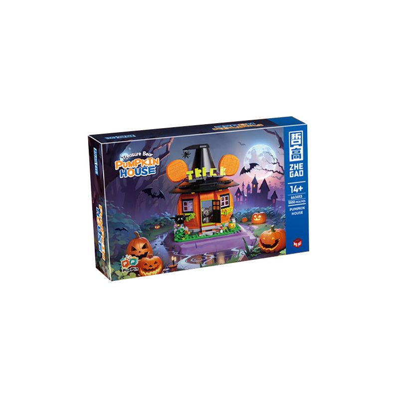 ZHEGAO 663013 non  NHÀ BÍ NGÔ BAO XIONG bộ đồ chơi xếp lắp ráp ghép mô hình Pirates Of The Caribbean TREASURE BEAR PUMPKIN HOUSE Cướp Biển Vùng Caribe 1300 khối