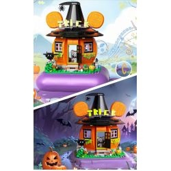 ZHEGAO 663013 non  NHÀ BÍ NGÔ BAO XIONG bộ đồ chơi xếp lắp ráp ghép mô hình Pirates Of The Caribbean TREASURE BEAR PUMPKIN HOUSE Cướp Biển Vùng Caribe 1300 khối