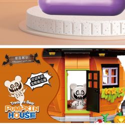 ZHEGAO 663013 non  NHÀ BÍ NGÔ BAO XIONG bộ đồ chơi xếp lắp ráp ghép mô hình Pirates Of The Caribbean TREASURE BEAR PUMPKIN HOUSE Cướp Biển Vùng Caribe 1300 khối