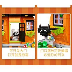 ZHEGAO 663013 non  NHÀ BÍ NGÔ BAO XIONG bộ đồ chơi xếp lắp ráp ghép mô hình Pirates Of The Caribbean TREASURE BEAR PUMPKIN HOUSE Cướp Biển Vùng Caribe 1300 khối