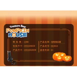 ZHEGAO 663013 non  NHÀ BÍ NGÔ BAO XIONG bộ đồ chơi xếp lắp ráp ghép mô hình Pirates Of The Caribbean TREASURE BEAR PUMPKIN HOUSE Cướp Biển Vùng Caribe 1300 khối