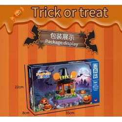 ZHEGAO 663013 non  NHÀ BÍ NGÔ BAO XIONG bộ đồ chơi xếp lắp ráp ghép mô hình Pirates Of The Caribbean TREASURE BEAR PUMPKIN HOUSE Cướp Biển Vùng Caribe 1300 khối