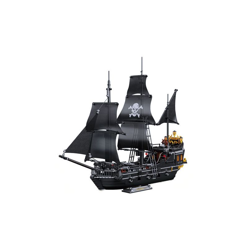 ZHEGAO 653000 non  TÀU CƯỚP BIỂN BLACK MAGICIAN bộ đồ chơi xếp lắp ráp ghép mô hình Pirates Of The Caribbean BLACK SORCERER Cướp Biển Vùng Caribe 1424 khối