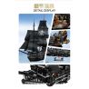 ZHEGAO 653000 non  TÀU CƯỚP BIỂN BLACK MAGICIAN bộ đồ chơi xếp lắp ráp ghép mô hình Pirates Of The Caribbean BLACK SORCERER Cướp Biển Vùng Caribe 1424 khối