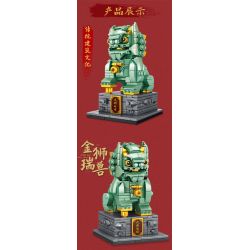 LE YI 88065 non  SƯ TỬ VÀNG ĐỘNG VẬT TỐT LÀNH bộ đồ chơi xếp lắp ráp ghép mô hình 402 khối