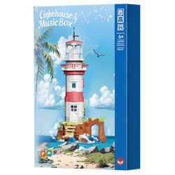 ZHEGAO 663007 non  NGỌN HẢI ĐĂNG ĐẢO ÂM NHẠC bộ đồ chơi xếp lắp ráp ghép mô hình Creator LIGHTHOUSE MUSIC BOX Sáng Tạo 909 khối