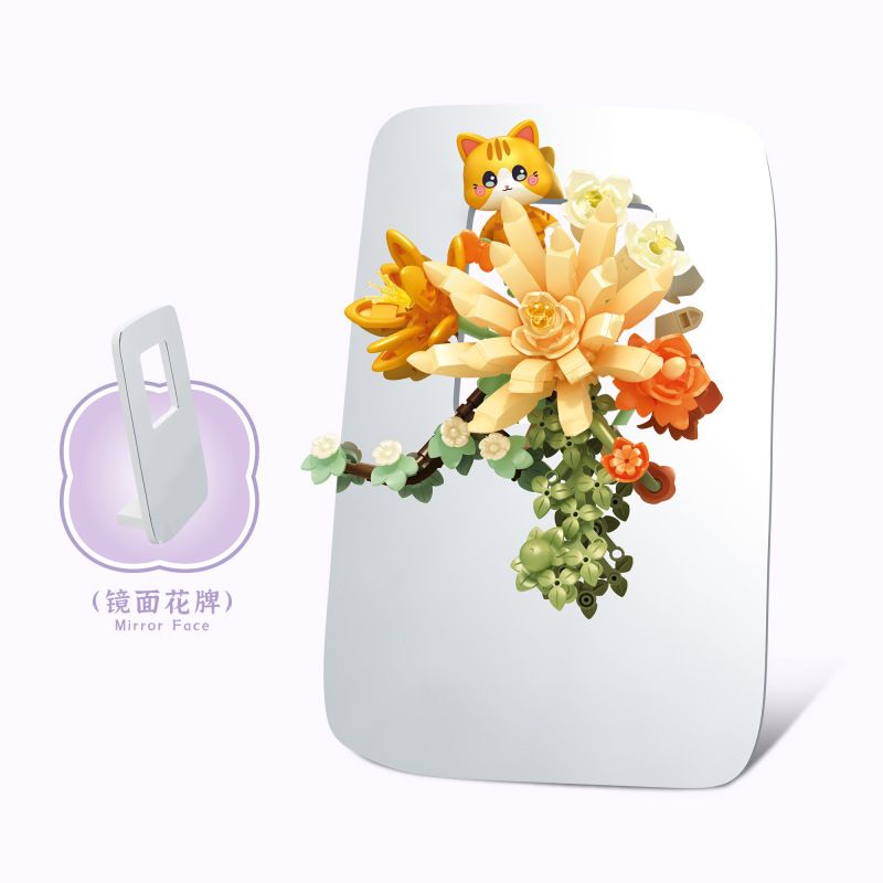 SEMBO 611086 non  CỬA HÀNG HOA THÚ CƯNG DỄ THƯƠNG SUỐI CAM bộ đồ chơi xếp lắp ráp ghép mô hình Creator Sáng Tạo 200 khối