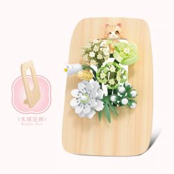 SEMBO 611085 non  CỬA HÀNG HOA THÚ CƯNG DỄ THƯƠNG CHUNYU MIAOXUN bộ đồ chơi xếp lắp ráp ghép mô hình Creator Sáng Tạo 224 khối