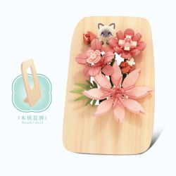 SEMBO 611083 non  CỬA HÀNG HOA THÚ CƯNG DỄ THƯƠNG PEACH'S MEOW bộ đồ chơi xếp lắp ráp ghép mô hình Creator Sáng Tạo 247 khối