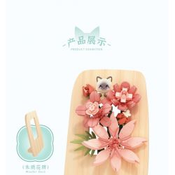 SEMBO 611083 non  CỬA HÀNG HOA THÚ CƯNG DỄ THƯƠNG PEACH'S MEOW bộ đồ chơi xếp lắp ráp ghép mô hình Creator Sáng Tạo 247 khối