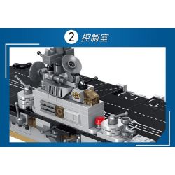 LE YI 81031 non  TÀU SÂN BAY LỚP ESSEX bộ đồ chơi xếp lắp ráp ghép mô hình Military Army AIRCRAFT CARRIER Quân Sự Bộ Đội 816 khối