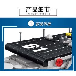 LE YI 81031 non  TÀU SÂN BAY LỚP ESSEX bộ đồ chơi xếp lắp ráp ghép mô hình Military Army AIRCRAFT CARRIER Quân Sự Bộ Đội 816 khối