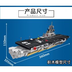 LE YI 81031 non  TÀU SÂN BAY LỚP ESSEX bộ đồ chơi xếp lắp ráp ghép mô hình Military Army AIRCRAFT CARRIER Quân Sự Bộ Đội 816 khối