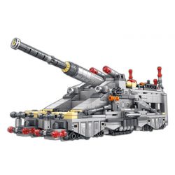LE YI 81030 non  PHÁO XE LỬA HẠNG NẶNG GUSTAV bộ đồ chơi xếp lắp ráp ghép mô hình Military Army RAILWAY GUN Quân Sự Bộ Đội 853 khối