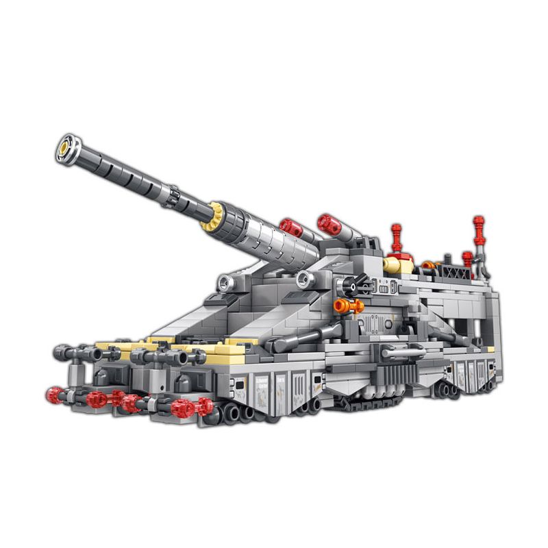 LE YI 81030 non  PHÁO XE LỬA HẠNG NẶNG GUSTAV bộ đồ chơi xếp lắp ráp ghép mô hình Military Army RAILWAY GUN Quân Sự Bộ Đội 853 khối