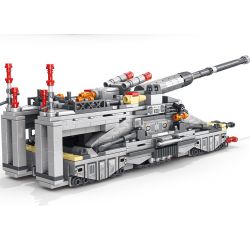 LE YI 81030 non  PHÁO XE LỬA HẠNG NẶNG GUSTAV bộ đồ chơi xếp lắp ráp ghép mô hình Military Army RAILWAY GUN Quân Sự Bộ Đội 853 khối