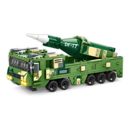 MINGDI LEIBAO K0682 0682 non  VŨ KHÍ QUAN TRỌNG NHẤT CỦA ĐẤT NƯỚC XE TÊN LỬA DONGFENG 17 bộ đồ chơi xếp lắp ráp ghép mô hình Military Army A SHARP WEAPON OF THE COUNTRY Quân Sự Bộ Đội 365 khối