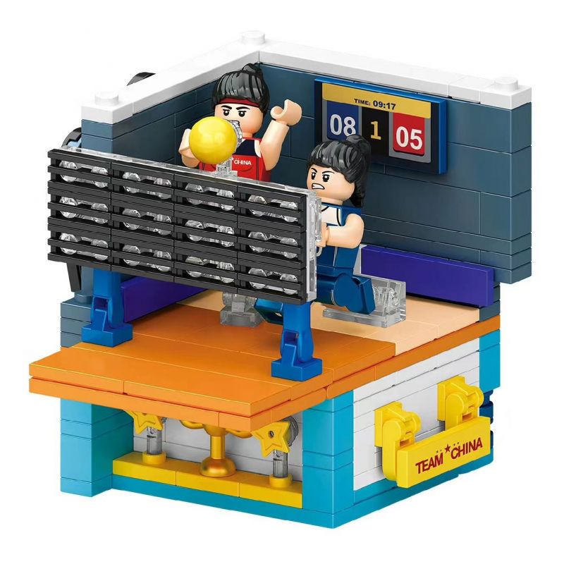 MAGIC VIGOUR T-8805 8805 T8805 non  ĐỘI TUYỂN BÓNG CHUYỀN QUỐC GIA TRUNG bộ đồ chơi xếp lắp ráp ghép mô hình City TEAM CHINA VOLLEYBALL Thành Phố 254 khối