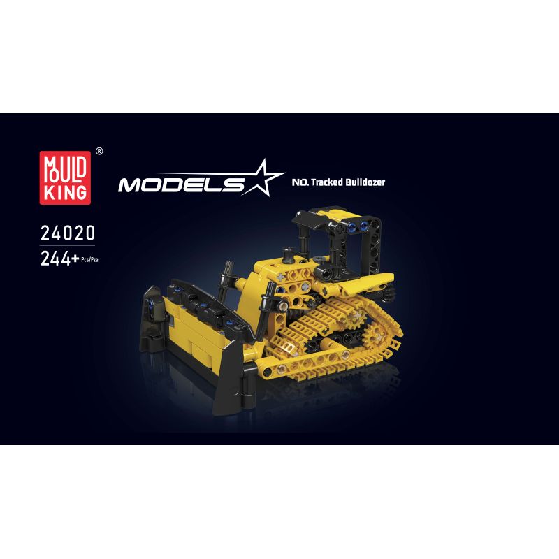 MouldKing 24020 Mould King 24020 non  MÁY ỦI BÁNH XÍCH bộ đồ chơi xếp lắp ráp ghép mô hình  TRACKED BULLDOZER Kỹ Thuật Công Nghệ Cao Mô Hình Phương Tiện 244 khối