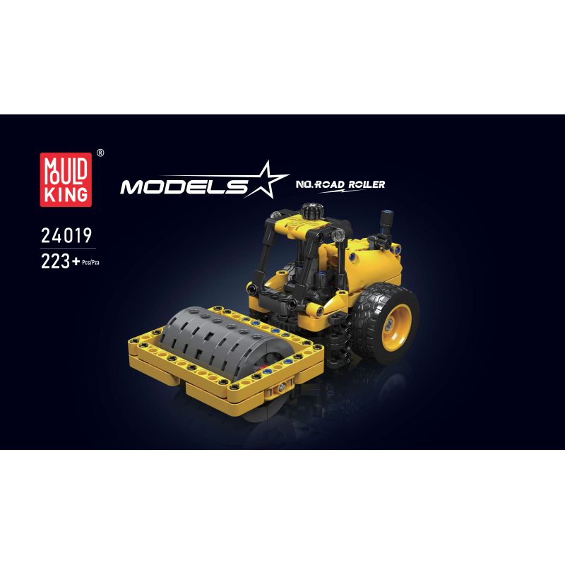 MouldKing 24019 Mould King 24019 non  ĐƯỜNG LĂN bộ đồ chơi xếp lắp ráp ghép mô hình  ROAD ROLLER Kỹ Thuật Công Nghệ Cao Mô Hình Phương Tiện 223 khối