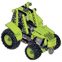 MouldKing 24024 Mould King 24024 non  MÁY KÉO NÔNG NGHIỆP bộ đồ chơi xếp lắp ráp ghép mô hình  AGRICULTURAL TRACTOR Kỹ Thuật Công Nghệ Cao Mô Hình Phương Tiện 242 khối