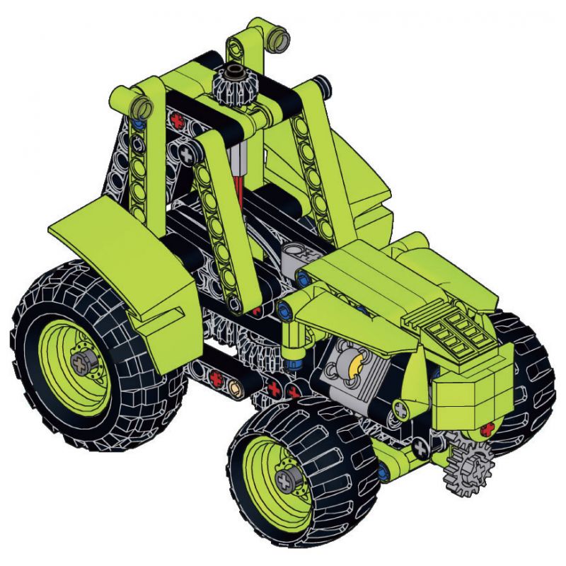 MouldKing 24024 Mould King 24024 non  MÁY KÉO NÔNG NGHIỆP bộ đồ chơi xếp lắp ráp ghép mô hình  AGRICULTURAL TRACTOR Kỹ Thuật Công Nghệ Cao Mô Hình Phương Tiện 242 khối